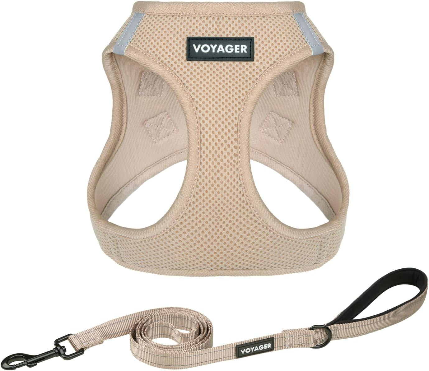 best-pet-supplies-voyager-step-in-air-all-weather-mesh-harness-and-reflective-dog-5ft-leash-combo-with-neoprene-handle-for-small-medium-and-large-breed-puppies-baby-blue-small