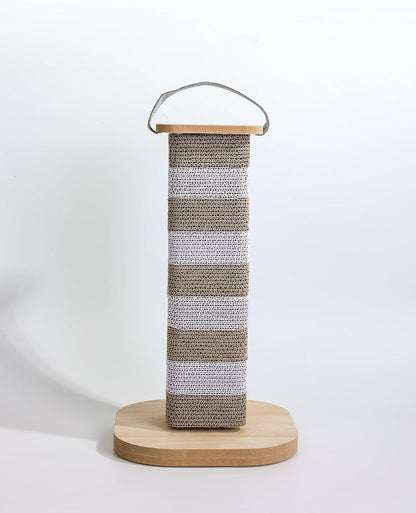 Cat Scratching Post for Indoor Cats, 23.6 Inch Tall Cardboard Cat Scratcher Pad for Kittens & Cats, Multi Surface Scratching Board, Easy Assembly, Protects Furniture2