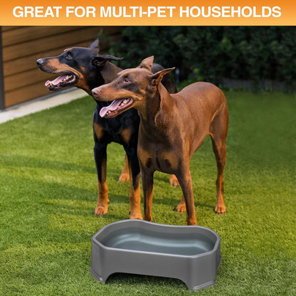 Neater Pet Brands Extra Large Water Bowl for Dogs, Outdoor Dog Water Bowl (1.25 Gallon XL Capacity), Big Trough Style Food Dish for Indoors or Outside, No Spill Large Dog Bowls, Gunmetal Grey4