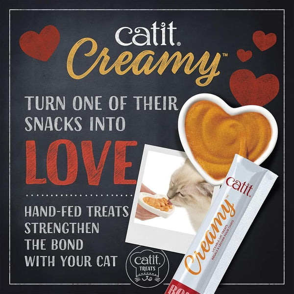 Catit Creamy Lickable Cat Treat – Healthy Variety of Flavors, 72 Pack, Hand-Feed or Serve, Nutrient-Rich Squeeze Tube, 0.5 Oz Each3