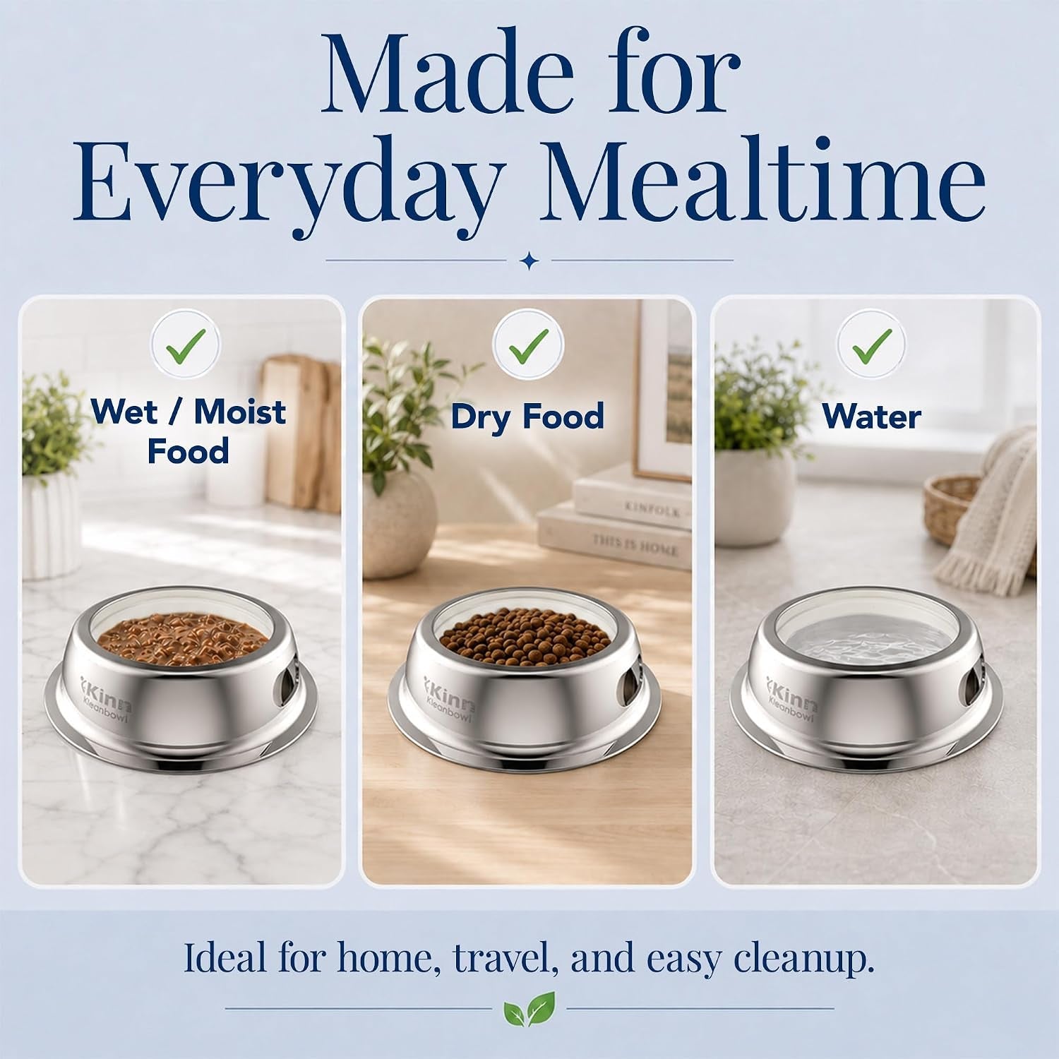 kinn-kleanbowl-pet-bowl-stainless-steel-frame-8-oz-pack-of-1-compostable-refills-spill-proof-stable-disposable-easy-cleaning-no-plastic
