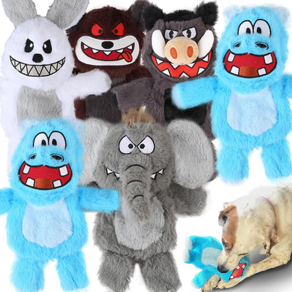 Bzonsmart Dog Squeaky Toys Plush Chew Toys for Small Medium Large Dogs | Double Sound |Non-Toxic Soft Plush |Double-Layer Reinforced Sewing| Suitable for Interactive.Playing, Chewing &Teething10