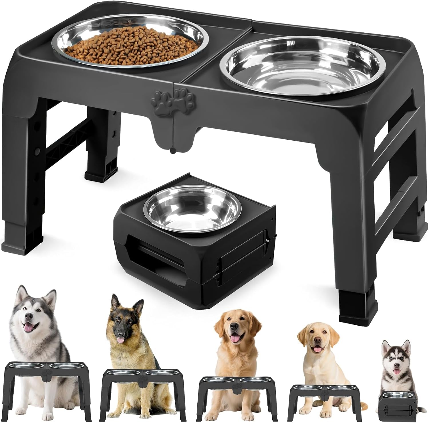 comesoon-elevated-dog-bowls-for-small-medium-dogs-3-height-adjustable-raised-stand-with-2-thick-6-stainless-steel-food-bowls-non-slip-feeder-adjusts-to-2-75-6-7-5-black