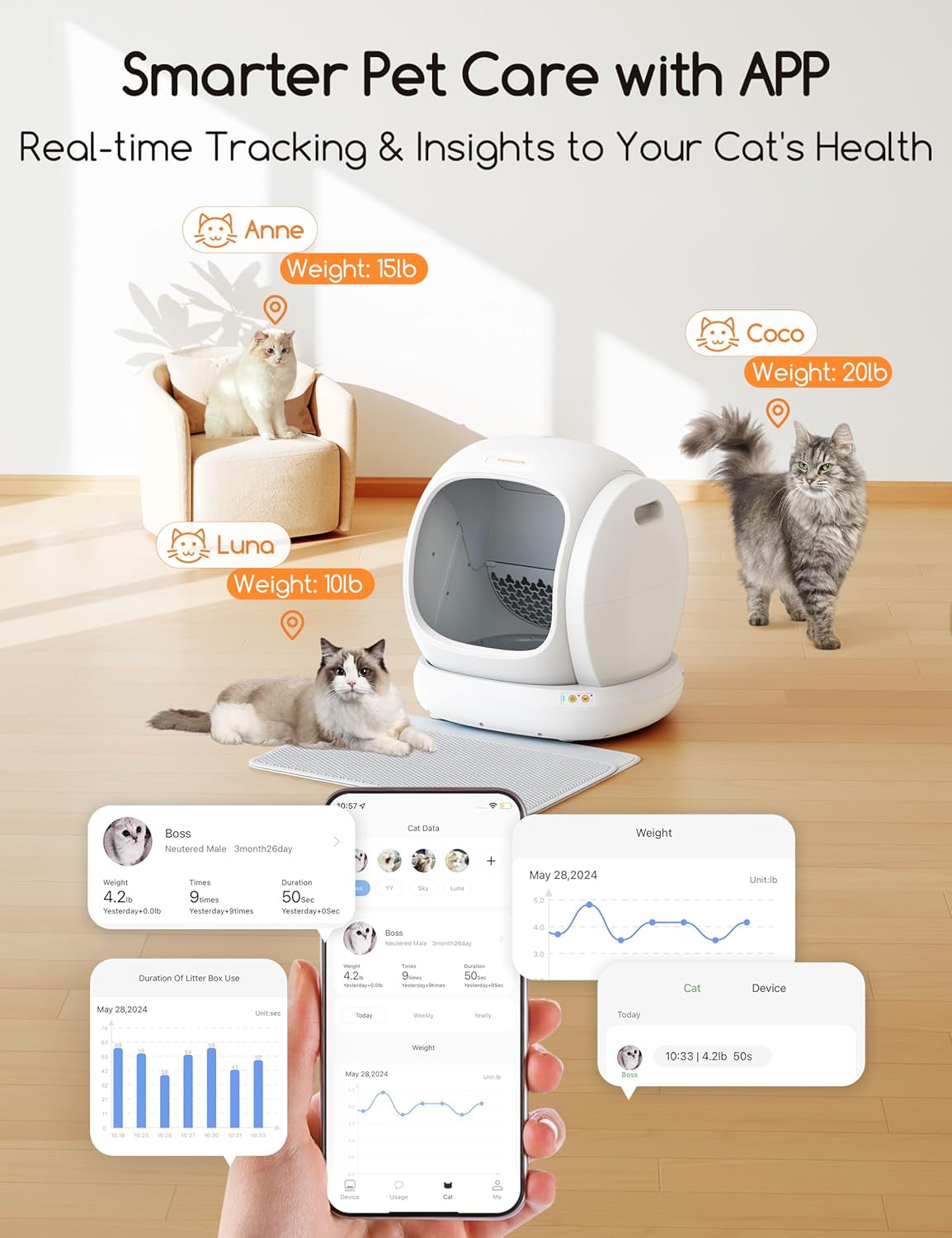 meowant-self-cleaning-cat-litter-box-75l-extra-large-open-automatic-cat-litter-box-for-multi-cats-integrated-safety-protection-app-control-odor-removal-smart-box-with-mat-liner