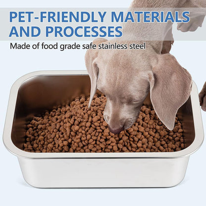 Stainless Steel Dog Water Bowl: 1.25 Gallons Metal Pet Water & Food Bowl No Spilling - High Capacity Dog Bowls for Medium, Larges, X-Large Dogs7