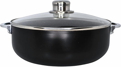 4.4 Qt Bistro Cera Aluminum Speckled Black Ceramic Caldero Oven Safe | Ideal for Rice, Stews, and Soups1