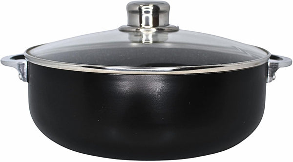 4.4 Qt Bistro Cera Aluminum Speckled Black Ceramic Caldero Oven Safe | Ideal for Rice, Stews, and Soups1