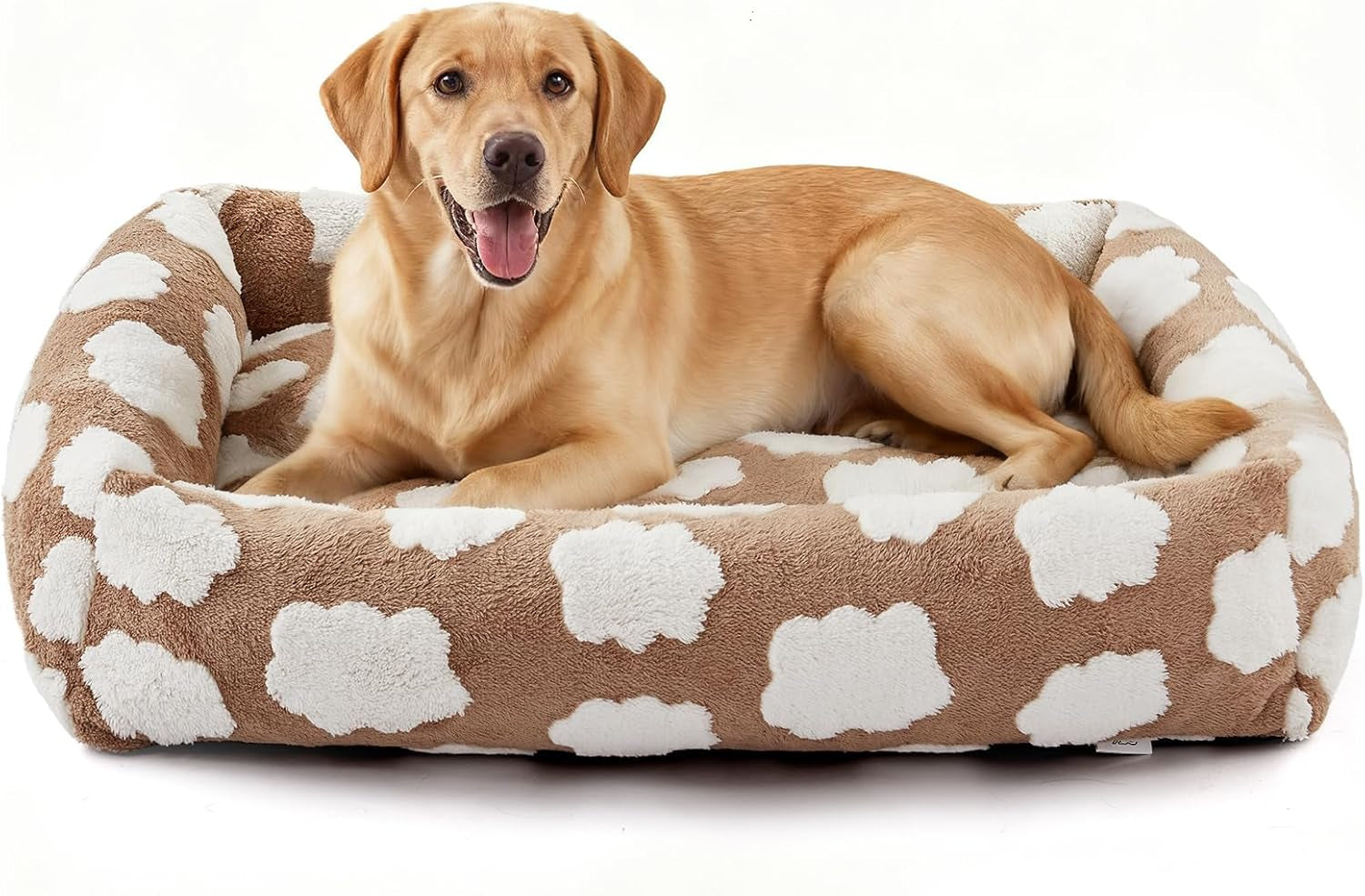 joejoy-dog-bed-medium-size-dog-removable-washable-cover-orthopedic-soft-pet-bed-anti-slip-fluffy-plush-faux-rabbit-fur-puppy-bed-30x24x8-leopard-print-grey