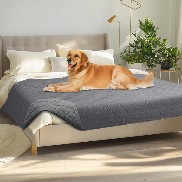 Luciphia 100% Waterproof Couch Cover Blanket for Dogs Anti-Slip Pet Couch Protector Sofa Mat Puppy Cat Blanket with Non-Slip Bottom, Navy Blue, 30X70 Inch12