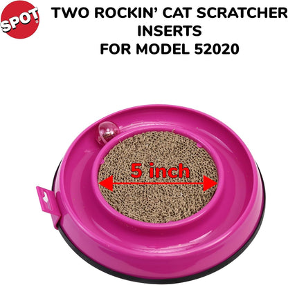 Ethical Pets Rockin' Insert Replacement Scratchers for Cat (2 Pack), 5.5"2