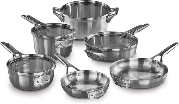 Calphalon Premier Space-Saving Stainless Steel Pots and Pans, 10-Piece Cookware Set | Stackable Space-Saving Pots and Pans Set with Stay Cool Handles and Aluminum Core for Even Cooking2