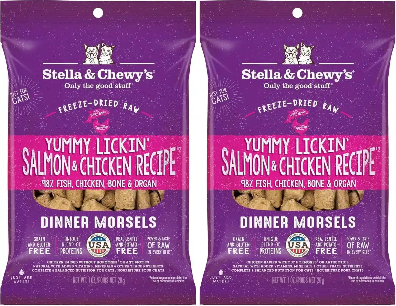 stella-chewys-freeze-dried-raw-cat-dinner-morsels-premium-chicken-recipe-with-98-cage-free-meat-organs-natural-grain-free-cat-kitten-food-made-in-usa-3-5-oz