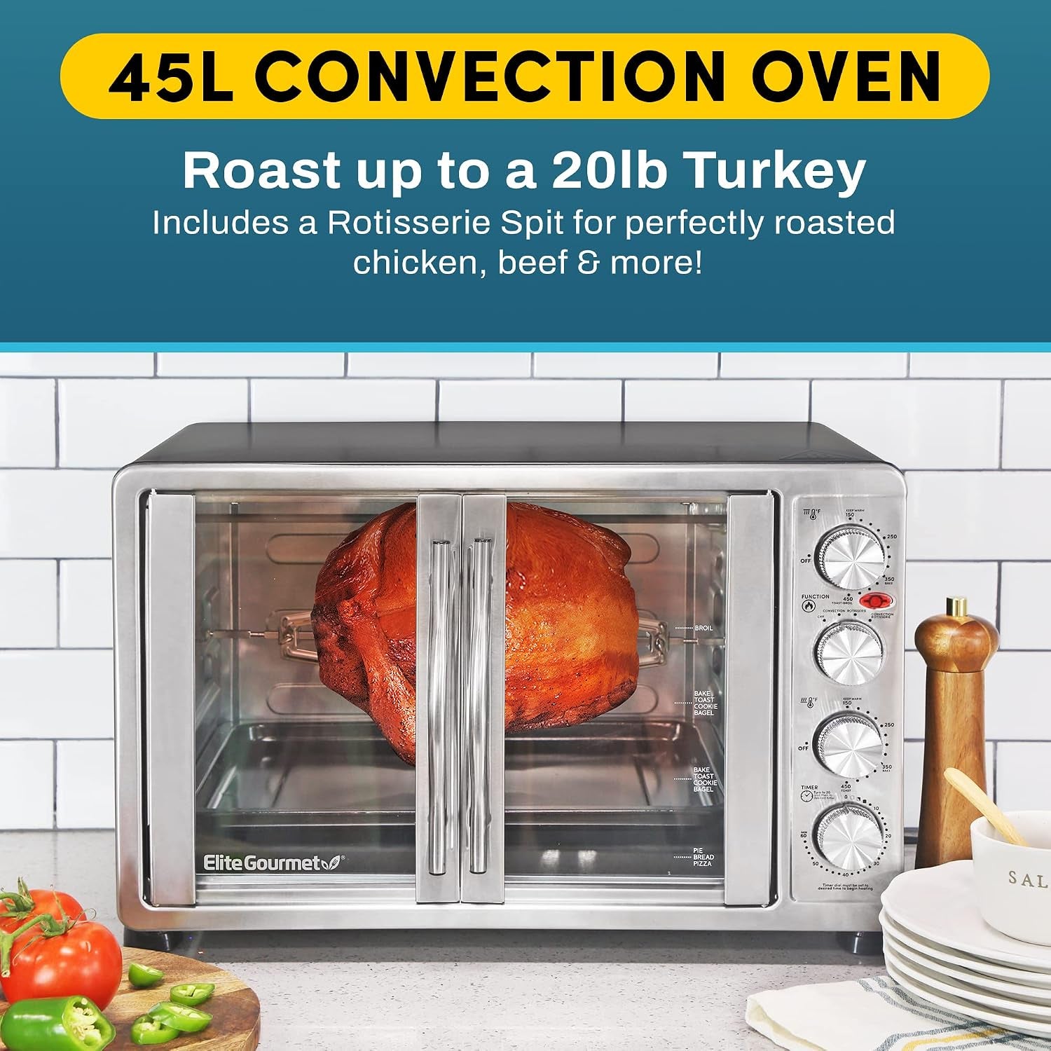 eto4510mx-french-door-convection-oven-47-5qt-stainless-steel-18-slice-capacity-4-control-knobs-for-bake-broil-toast-rotisserie-keep-warm-includes-2-x-14-pizza-racks