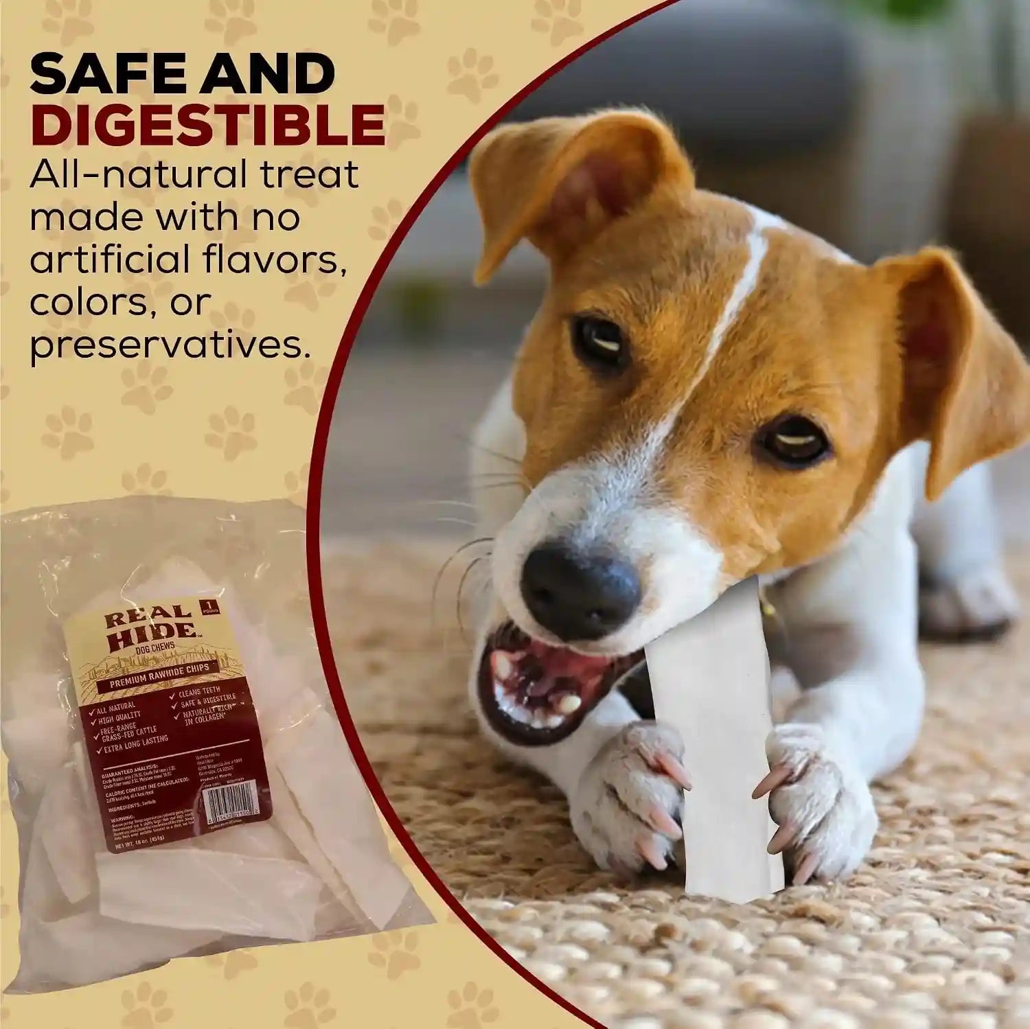 real-hide-all-natural-dog-chew-treats-rawhide-chips-1-pound-all-natural-chew-treats-premium-rawhide-chips-grass-fed-free-range-beef-hide-long-lasting-for-all-dog-sizes