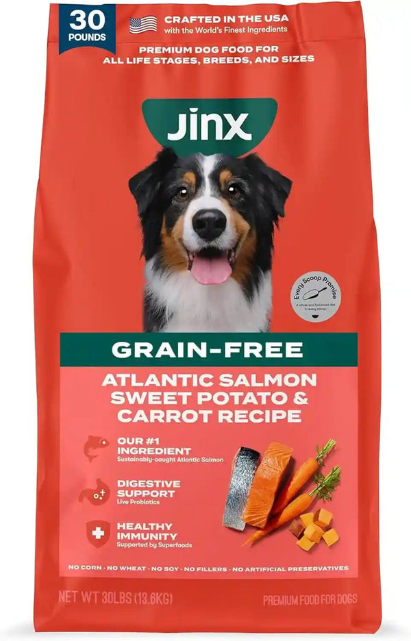 Jinx Grain Free Dry Dog Food - Real Salmon, Sweet Potato & Carrot, 4Lb | Premium Kibble for Digestive Support & Healthy Immunity - No Fillers, All Lifestages (Puppy, Adult & Senior), Breeds & Sizes17