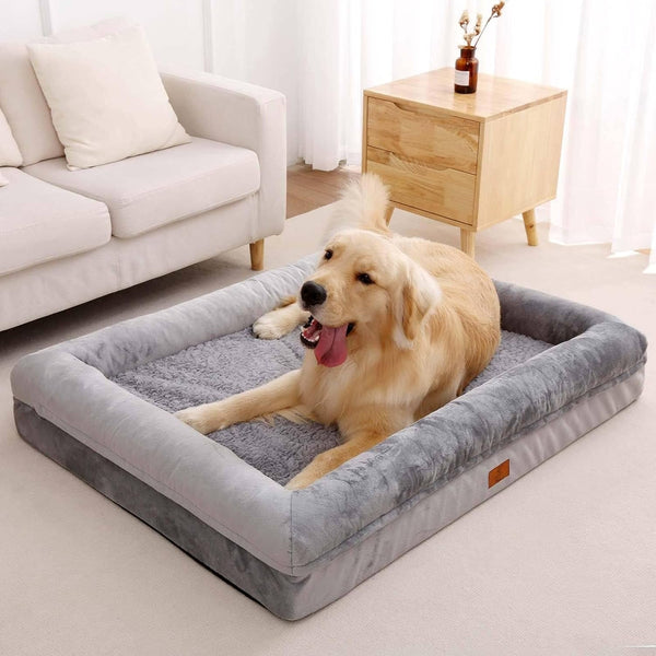 XL Orthopedic Waterprood Dog Bed for Extra Large Size Dogs | 360 Degree Bolster Support, Egg Crate Foam, Waterproof Liner, Non-Slip Bottom, Machine Washable Cover, 45 X 35 Inch8