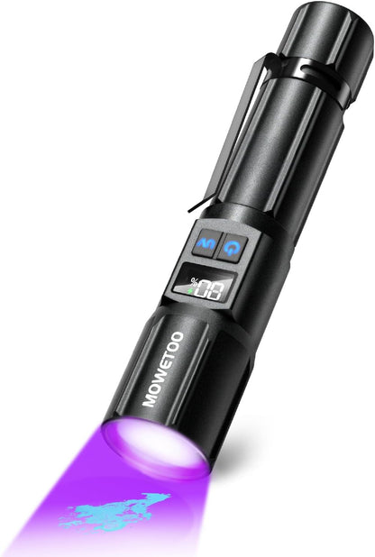 Black Light Flashlight,2N1 Uv＆White Light with LCD Display | 395Nm Blacklight and High Lumens White Light , Zoomable Design , for Pet Urine Detection, Home, Scorpions, Resin Curing, Leak1