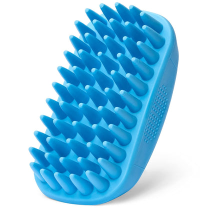 Rubber Curry Brush Dog for Short Haired Dogs - Soft & Gentle Deshedding Brush - Use Wet as Bath Brush or Dry for Grooming Loose Hair1