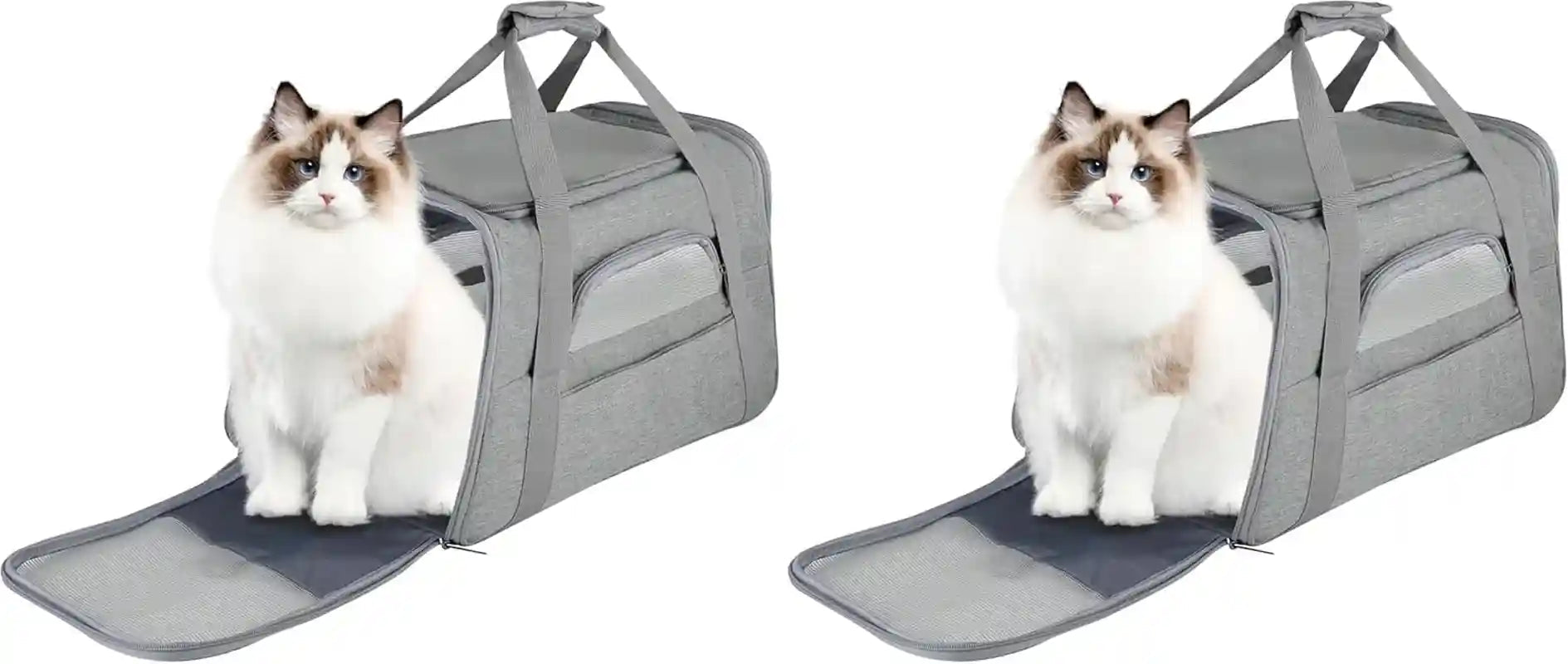 fluffydream-pet-travel-carrier-soft-sided-portable-bag-for-cats-small-dogs-kittens-or-puppies-collapsible-durable-airline-approved-travel-friendly-grey-17-0-l-x-10-0-w-x-11-0-h-grey