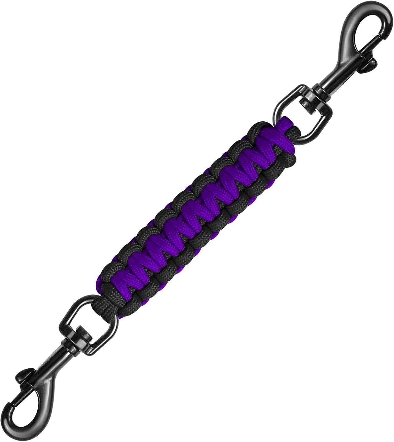 dog-collar-safety-clip-with-dual-clasps-handmade-backup-safety-strap-for-dog-harness-collars-and-no-pull-harness-connectors-pink-light-purple