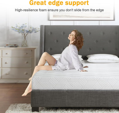 Twin Mattress in a Small Box with Medium-Firm Memory Foam | Twin Size Mattress with Good Support Removable and Washable Design Breathable Fabric for Kids and Adults6