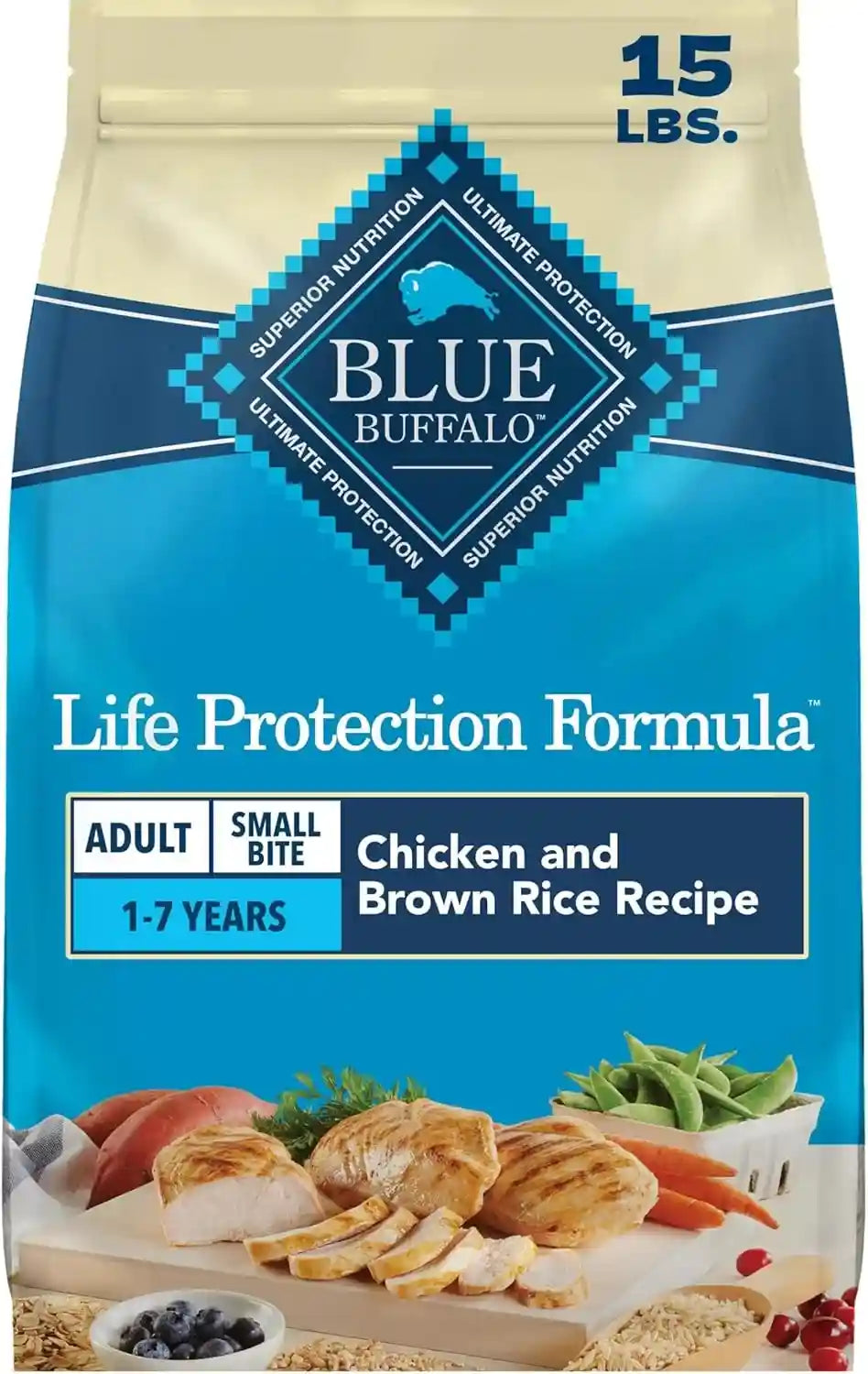 blue-buffalo-life-protection-formula-small-bite-chicken-dry-dog-food-15-lb-smaller-kibble-for-easier-chewing-real-chicken-1-ingredient-supports-immunity-with-antioxidant-rich-lifesource-bits