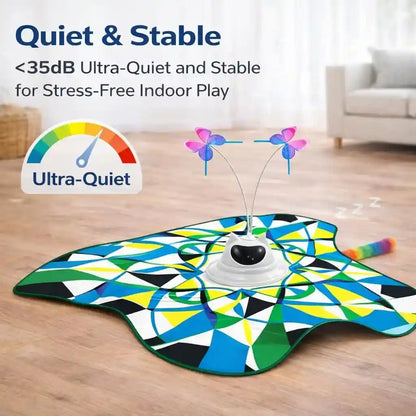 Interactive Cat Toy for Indoor Cats, Rechargeable 3-In-1 Hide & Seek Toy | Touch Activated, Spinning Butterfly, Plush Tail, Ultra Quiet, Rechargeable, Non Slip Base, Self Play for Adult Cats & Kittens7