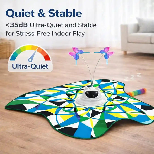 Interactive Cat Toy for Indoor Cats, Rechargeable 3-In-1 Hide & Seek Toy | Touch Activated, Spinning Butterfly, Plush Tail, Ultra Quiet, Rechargeable, Non Slip Base, Self Play for Adult Cats & Kittens7