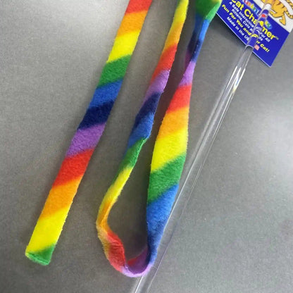 Cat Dancer Products Rainbow Cat Wand Charmer, Safe Teaser Wand for Indoor Cats & Kittens, Flexible Exercise Toy Made of Multicolor Fabric Ribbon, for Medium Breeds8