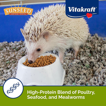 Sunseed Vita Prima Hedgehog Food - High-Protein Poultry, Seafood, and Mealworm Food Blend - Vitamin-Fortified for Happy and Healthy Hedgehogs3