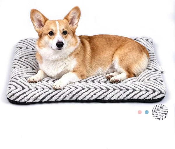 Mora Pets Cat Bed for Indoor Cats Washable Dog Crate Pad Cute Star Dog Bed Mat for Small Dogs Pet Kennel Pad for Cage Soft Flat Puppy Kitten Cushion Sleeping Anti-Slip Grey 22 X 1317