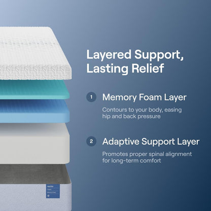 Nectar 12” Memory Foam Mattress, Queen, Medium Firm, 1-Year Trial | Contouring Memory Foam, Cooling Top Layer, Back Pain & Pressure Relief, Mattress in a Box, 365-Night Trial & Forever Warranty2