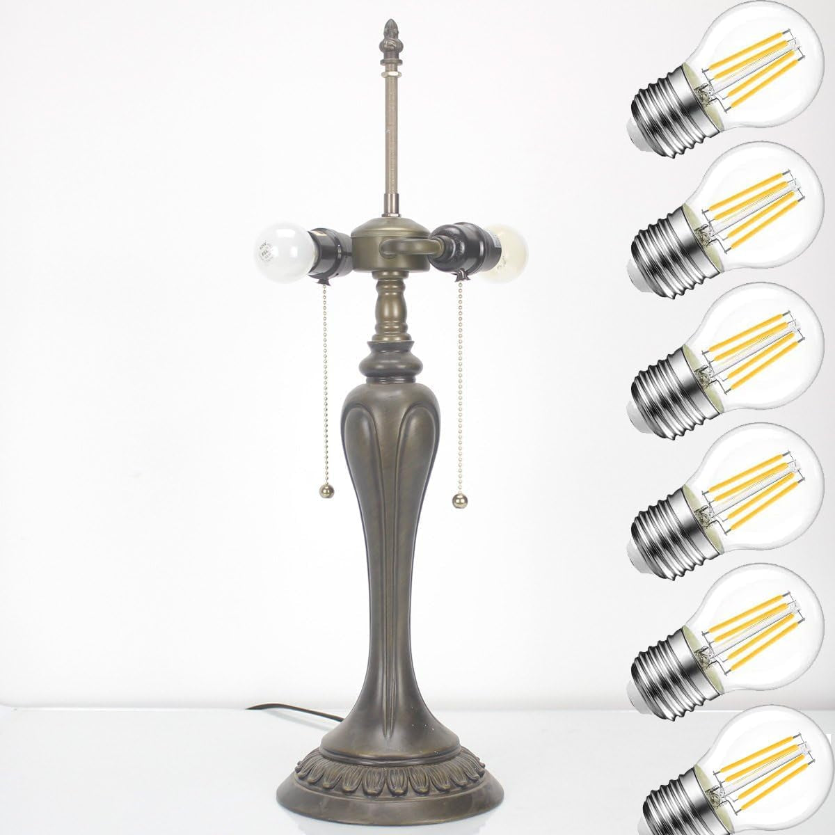 table-lamp-base-replacement-only-with-6-pcs-bulb-wide-6-5-height-24-inch-fit-for-12-14-16-18-inch-tiffany-style-stained-glass-lampshade-dark-bronze-finish-resin-pull-chain-switch