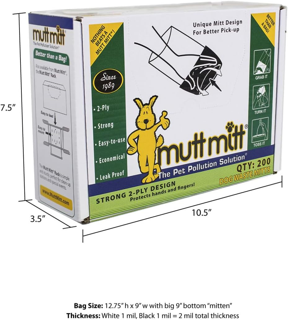 mutt-mitt®-dispense-a-mitt™-2-ply-dog-waste-pickup-mitts-200-count-2-ply-pickup-mitts-header-dispenser-box-extra-thick-leak-resistant-design-for-cleaner-hands-easier-dog-waste-pickup