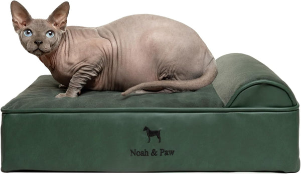 NOAH & PAW Large Dog Bed, 35X25X8.7 Inch, Orthopedic Dog Beds, Eggshell Memory Foam Infused with Cooling Gel, Water Resistant, Machine Washable, Includes Inner Cover (Velvet Collection)21