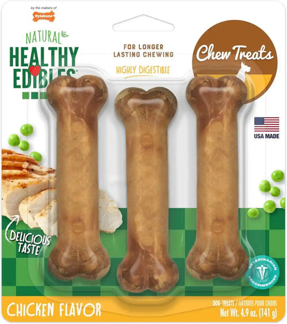 Nylabone Healthy Edibles Dog Treats Variety Pack, Small, 3 Count | Roast Beef, Chicken, & Bacon Flavor, Natural Dog Treats, USA Made, Highly Digestible, Dog Bones for Small Dogs up to 25 Lbs19