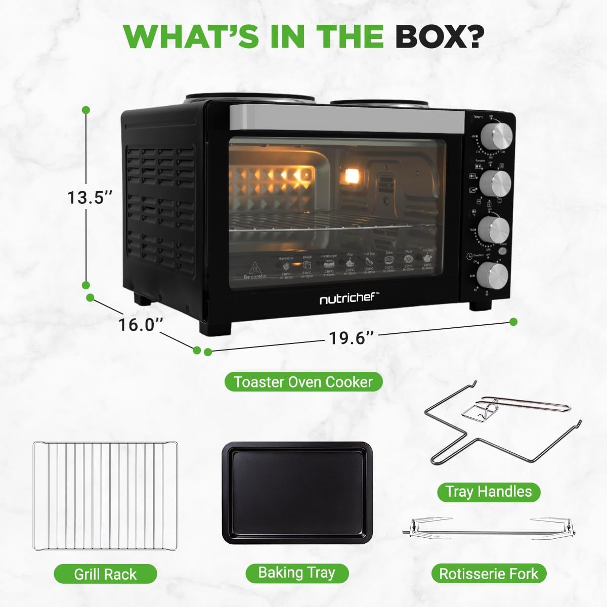 2-in-1-convection-oven-cooker-30-quart-1500w-multi-function-kitchen-oven-with-dual-hot-plates-7-cooking-modes-including-rotisserie-broil-bake-19-6-x-16-0-x-13-5-inches