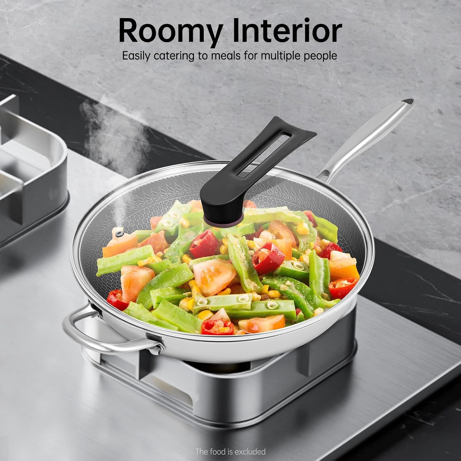 13-4-inch-stainless-steel-stir-fry-wok-cooking-frying-pan-non-stick-honeycomb-skillet-with-stay-cool-handle-suitable-for-induction-ceramic-electric-and-gas-cooktops
