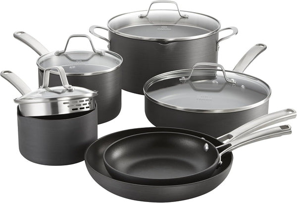 Calphalon Classic Nonstick Cookware Set, 10-Piece, Grey (1945597)1