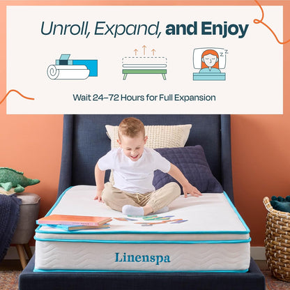 8 Inch Hybrid Mattress - Twin - Bed in a Box5