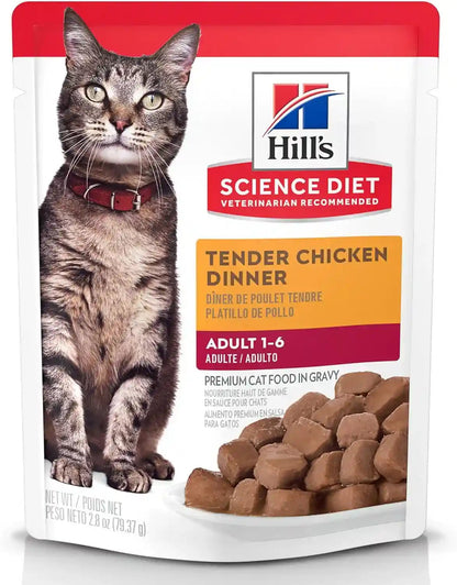 Hill'S Science Diet Adult 1-6 Wet Cat Food Variety Pack | #1 Veterinarian Recommended, Chicken, Tuna, & Ocean Fish, 2.8 Oz. Pouches, 12-Pack14