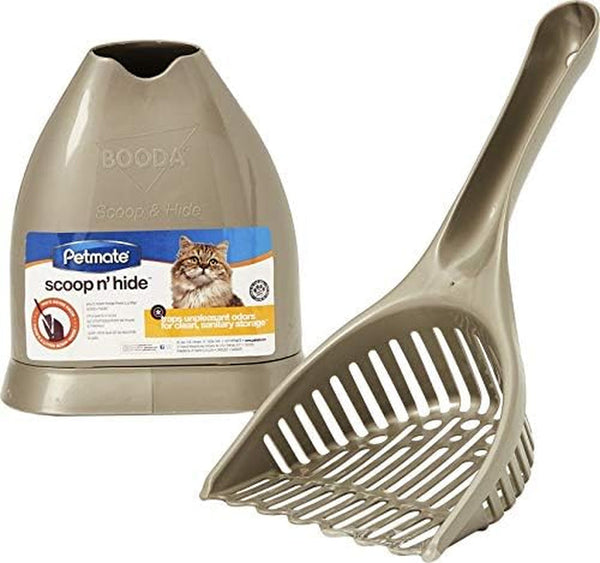Petmate Scoop N' Hide Cat Litter Scoop with Discreet Litter Scoop Holder, Brushed Nickel3