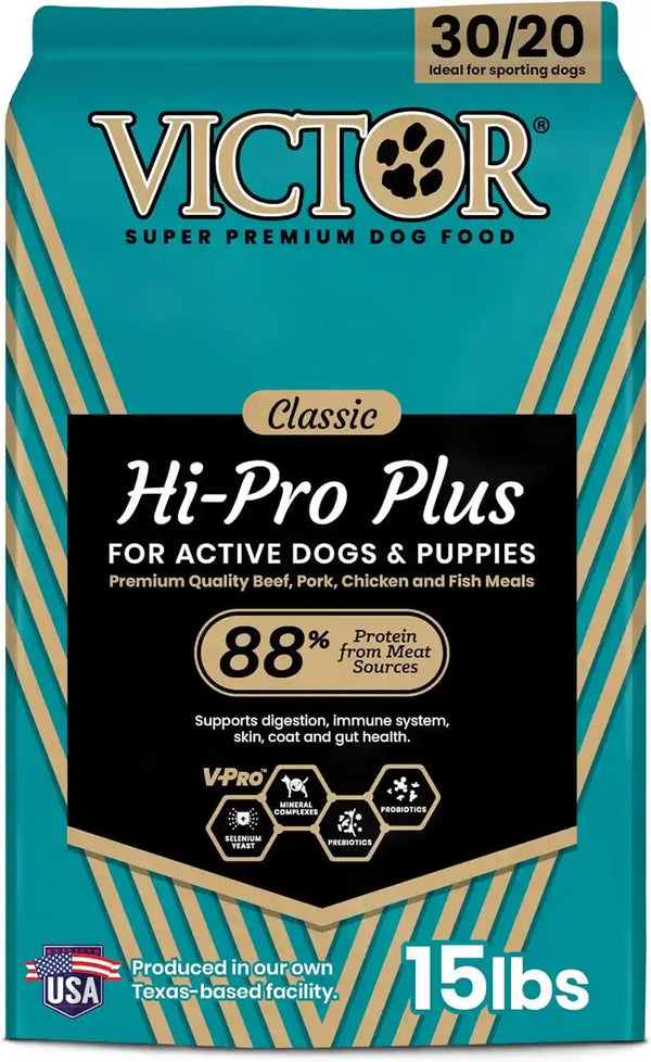VICTOR Super Premium Dog Food – Hi-Pro plus Dry Kibble – High Protein Dog Food with 30% Protein – Beef, Chicken, Pork, Fish Meals, Gluten Free - for High Energy and Active Dogs & Puppies, 40Lbs14