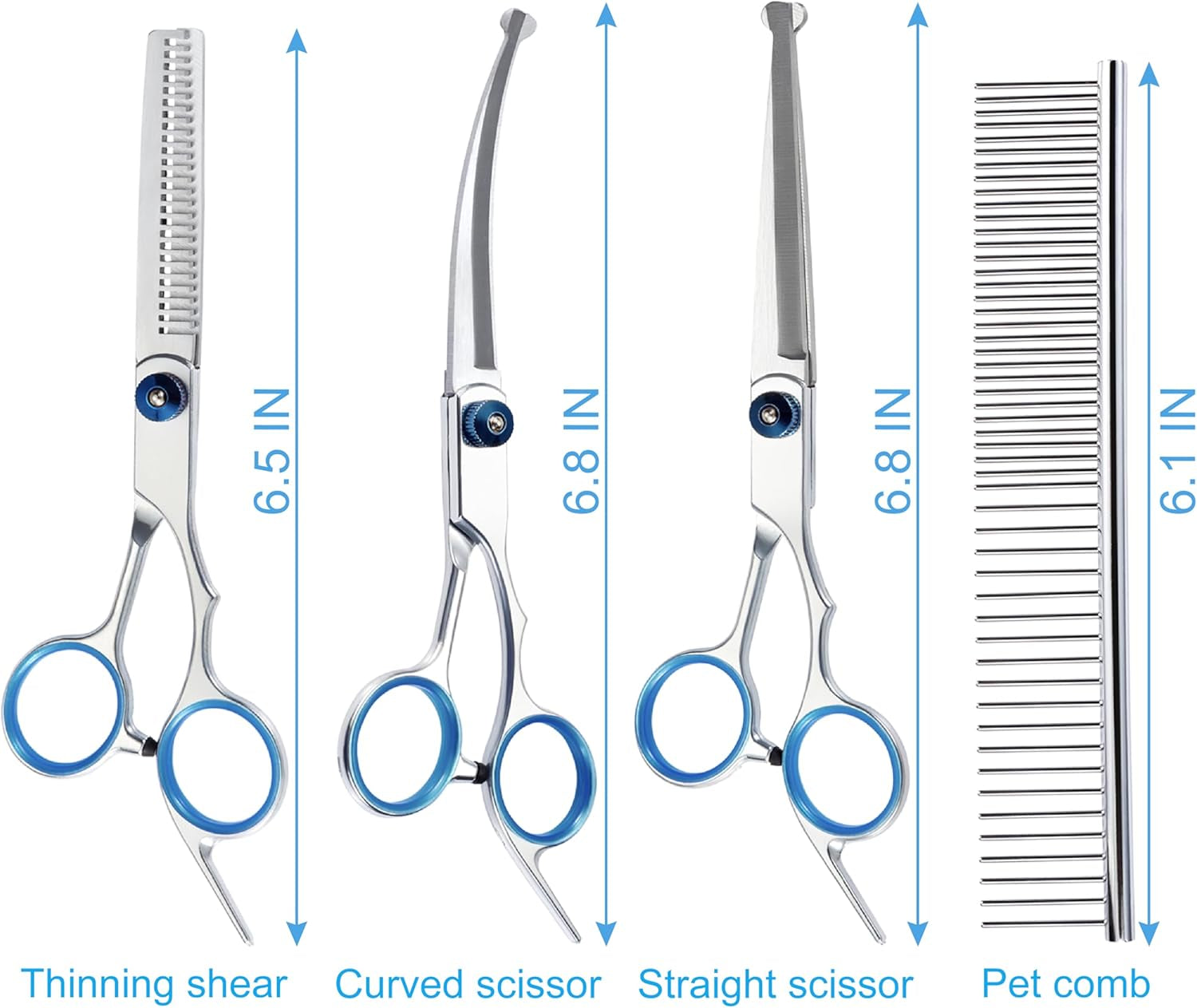 5-in-1-premium-dog-grooming-scissors-professional-dog-scissors-for-grooming-with-safety-round-tips-lengnoyp-stainless-steel-thinning-shears-pet-cat-shears-for-grooming-kit
