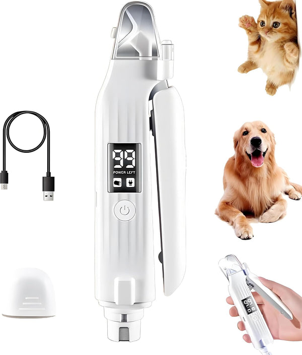 2026 Upgraded Silent Groom Pro Nail Grinder for Dogs & Cats, 3-Speed Cordless Silent Grooming Pro with LED Light, 2000Mah Long Battery Life, Painless Paws Grooming for Small Medium Large Pets (White)8