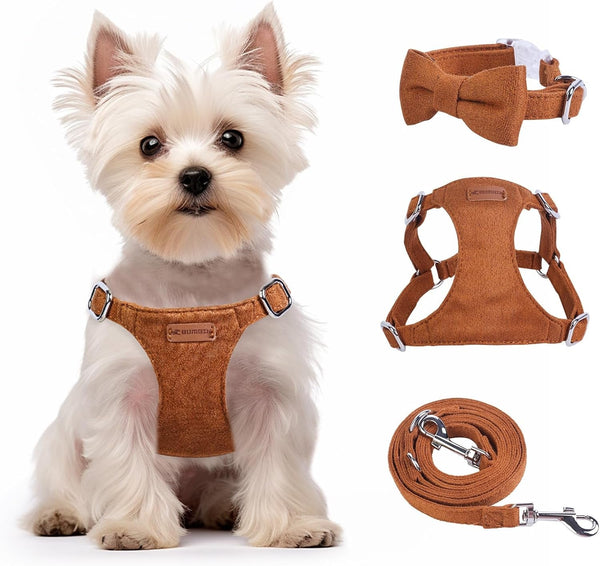 Dog Harness and Leash Set, XXS No Pull Adjustable Puppy Harness with Multifunction Pink Dog Leash and Dog Collar, Soft No Choke Escape Proof Pet Harness Vest for Small Dogs and Cats (Pink, S)7