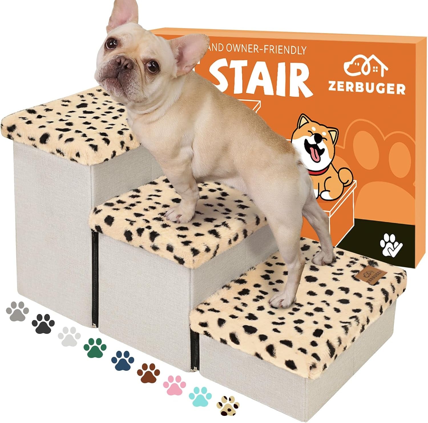zerbuger-wider-dog-ramp-for-high-bed-with-storage-18-h-foldable-dog-stairs-for-small-medium-large-older-senior-animal-sturdy-dog-step-for-climbing-bed-or-couch-arthritis-friendly-gray-no-condo