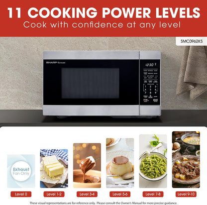 SMC0962KS 0.9 Cu. Ft. 900W Stainless Steel Countertop Microwave Oven3
