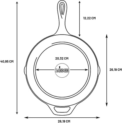 Pre-Seasoned Cast Iron Skillet, Pfas-Free, 10.25 Inches | Non-Toxic & Naturally Non-Stick Cast Iron Pan, Compatible with Oven, Stove, Grill & Campfire, Made in USA3