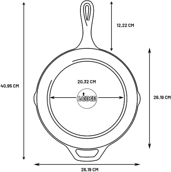 Pre-Seasoned Cast Iron Skillet, Pfas-Free, 10.25 Inches | Non-Toxic & Naturally Non-Stick Cast Iron Pan, Compatible with Oven, Stove, Grill & Campfire, Made in USA3